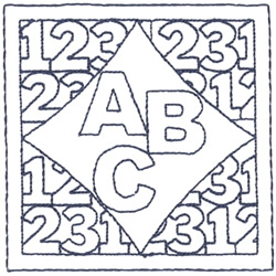 ABC & 123 Outline Embroidery Design | EmbroideryDesigns.com