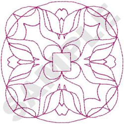 Tulip Quilt Square Embroidery Design | EmbroideryDesigns.com