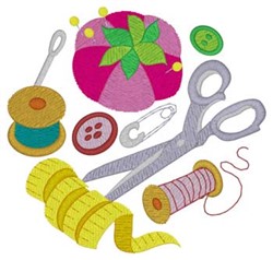 Sewing Notions Embroidery Design | EmbroideryDesigns.com