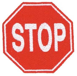 Stop Sign Embroidery Design | EmbroideryDesigns.com