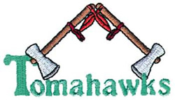 Tomahawks Mascots Embroidery Design | EmbroideryDesigns.com