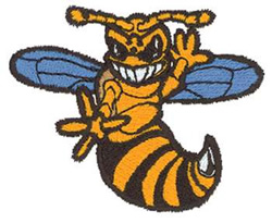 Yellow Jacket Mascot Embroidery Design | EmbroideryDesigns.com