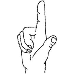 Sign Language Letter L Embroidery Design | EmbroideryDesigns.com