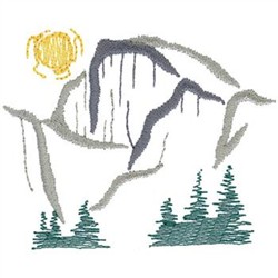 Half Dome Yosemite Embroidery Design | EmbroideryDesigns.com