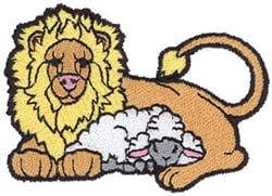 Small Lion & Lamb Embroidery Designs, Machine Embroidery Designs at ...