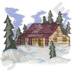 Cabin Embroidery Design | EmbroideryDesigns.com