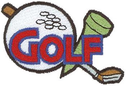 Golf Logo Embroidery Design | EmbroideryDesigns.com