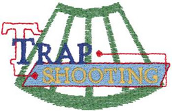 Trap Shooting Logo Embroidery Design | EmbroideryDesigns.com