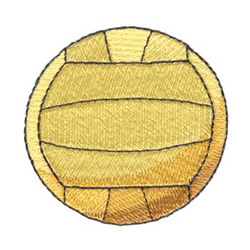 Water Polo Ball Embroidery Design 