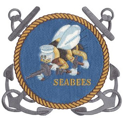 Navy Seabee Embroidery Design | EmbroideryDesigns.com