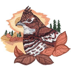Ruffed Grouse Embroidery Design | EmbroideryDesigns.com