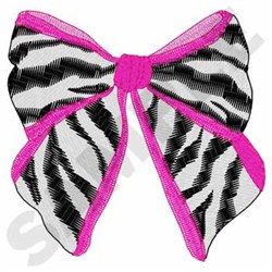 Zebra Print Bow Embroidery Designs, Machine Embroidery