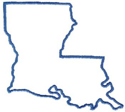 Louisiana Outline Embroidery Designs, Machine Embroidery Designs at