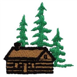 Log Cabin Embroidery Design | EmbroideryDesigns.com