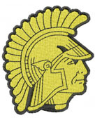DataStitch Embroidery Design: Spartan Head 2.65 inches H x 2.25 inches W