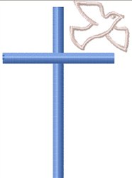 Cross And Dove Embroidery Design | EmbroideryDesigns.com