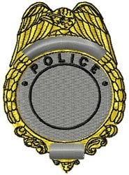 Police Badge Embroidery Design | EmbroideryDesigns.com