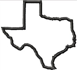Texas Outline Embroidery Design | EmbroideryDesigns.com
