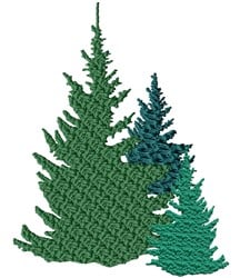 Pine Trees Embroidery Design | EmbroideryDesigns.com