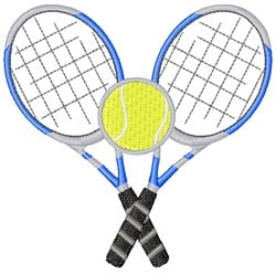 Tennis Raquets Embroidery Design | EmbroideryDesigns.com