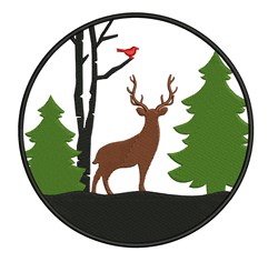 Forest Deer Embroidery Design | EmbroideryDesigns.com