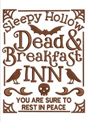 Dead &amp; Breakfast Inn Embroidery Design | EmbroideryDesigns.com