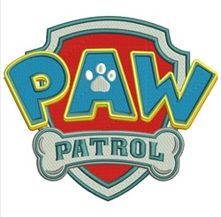 Paw Patrol Logo Embroidery Design | EmbroideryDesigns.com
