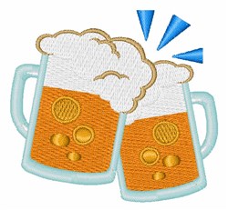 Clinking beer mugs embroidery designs machine embroidery designs at