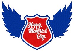 Happy Memorial Day Embroidery Design | EmbroideryDesigns.com