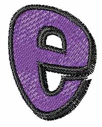 Lower Case e Embroidery Design | EmbroideryDesigns.com