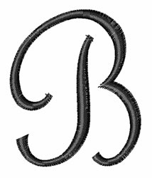 French Script B Embroidery Design | EmbroideryDesigns.com