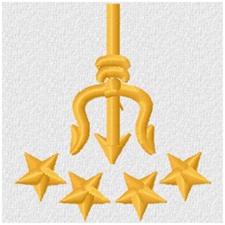 4 Star Trident Embroidery Design | EmbroideryDesigns.com