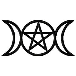 Triple Moon Pentacle Embroidery Design | EmbroideryDesigns.com