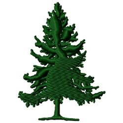 Pine Tree Embroidery Design | EmbroideryDesigns.com