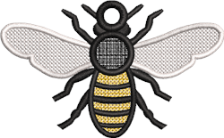 FSL Bee Embroidery Design | EmbroideryDesigns.com