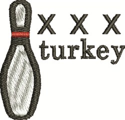 Bowling Pin Turkey Embroidery Design | EmbroideryDesigns.com