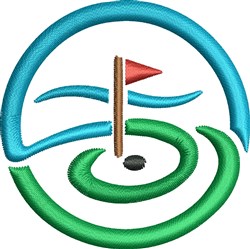 Modern Golf Embroidery Design | EmbroideryDesigns.com
