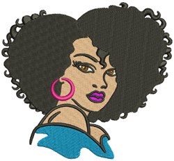 Black Woman Embroidery Design | EmbroideryDesigns.com