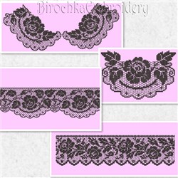 Rose Lace Embroidery Design 