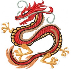 Red Dragon Embroidery Design | EmbroideryDesigns.com