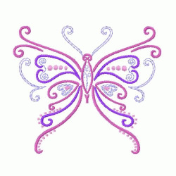 Stem Stitch Butterfly Free Pattern - Butterfly Hand Embroidery
