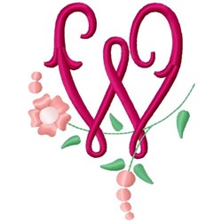 Floral monogram letter w embroidery designs machine embroidery designs Floral monogram letter w embroidery designs machine embroidery designs