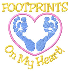 Footprints On My Heart! Embroidery Designs, Machine Embroidery Designs ...