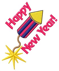 Happy New Year Embroidery Design | EmbroideryDesigns.com