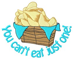 Cant Eat Just One Embroidery Design | EmbroideryDesigns.com