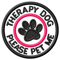 therapy dog please pet me