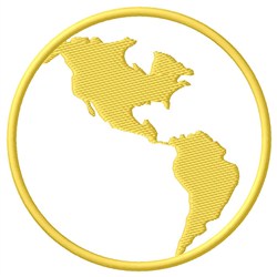 World Globe Embroidery Design JPG