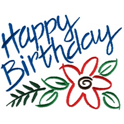 Happy birthday flower embroidery designs machine embroidery designs at