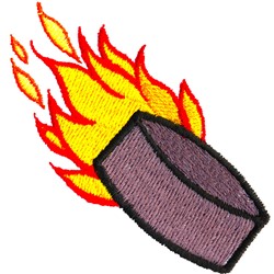 Flaming hockey puck embroidery designs machine embroidery designs at
