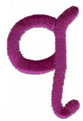 Squiggly q Embroidery Design | EmbroideryDesigns.com